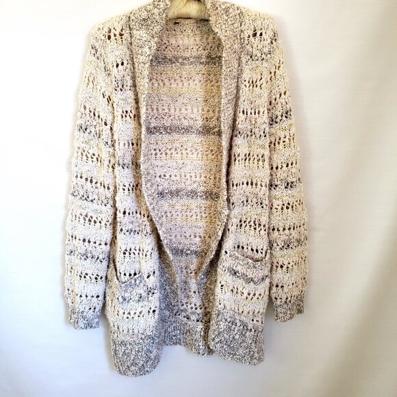 Anthropologie Knitted And Knotted Multicolor Loose Weave Cardigan M - Picture 10 of 10